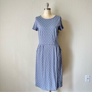 Boden Phoebe Jersey Cotton Polka Dot Dress with Pockets size 10